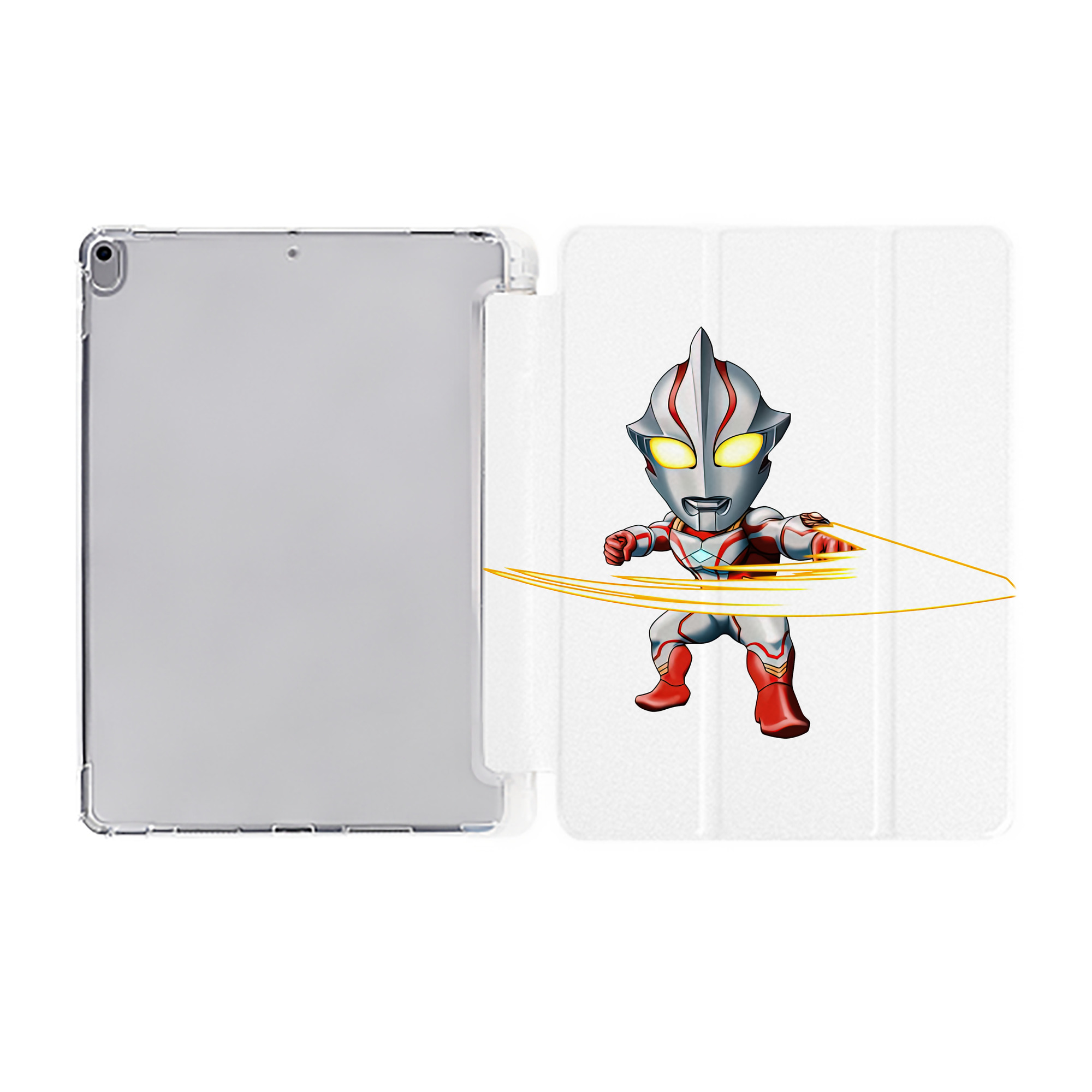 （画像用） ウルトラマン Ultraman IPad ケース ペン収納付き 三つ折りスタンド PUレザー×シリコン 対応機種9.5/10.5/10.9インチ